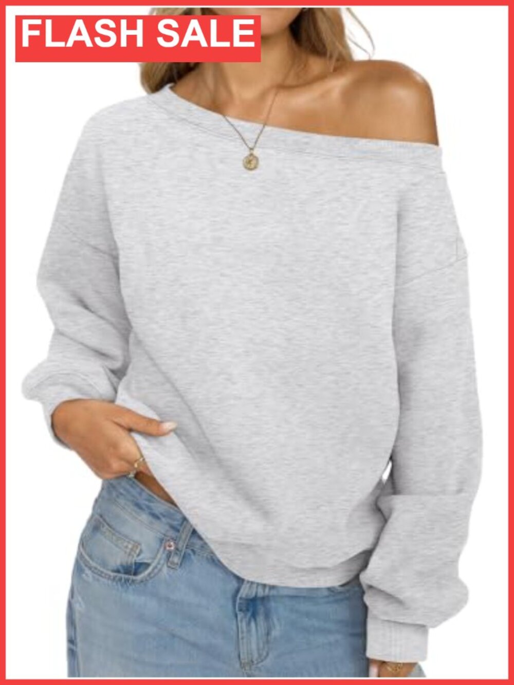 Fleece Off Shoulder Cropped Sweatshirt Oversized Fall Pullover Top
